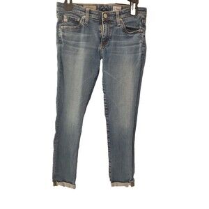 Women’s AG Adriano Goldschmied Jeans The Stilt Roll Up Cigarette Stretch Sz 27